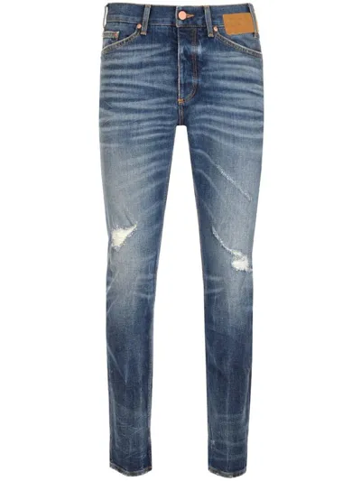 Palm Angels Distressed Slim In Blue