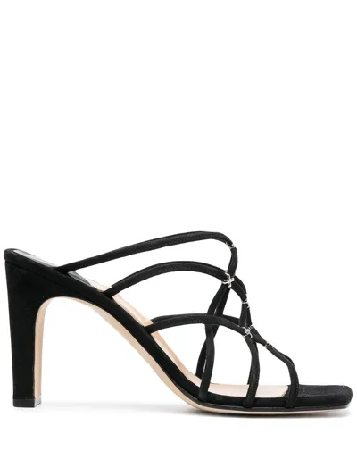 Sergio Rossi Crossover Strap Sandals In Black