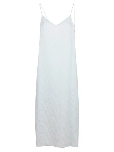 Palm Angels Slip Dress In Blue