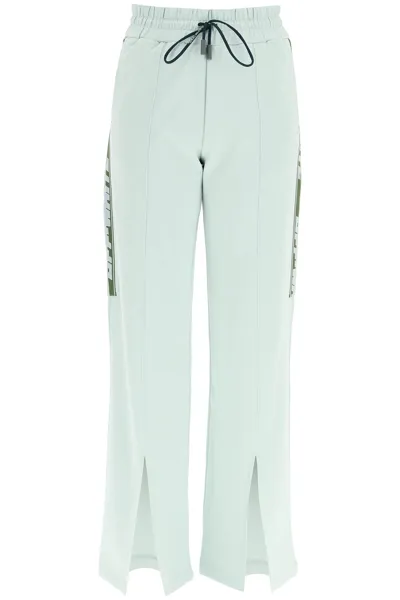 Off-white Off White Sports Trousers With Slit In Light Grey No Color (green)