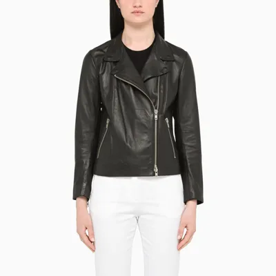 Swd By S.w.o.r.d. Black Leather Biker Jacket