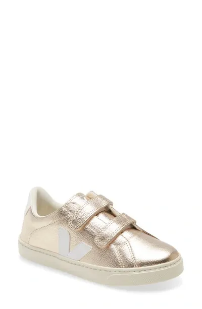 Veja Gold Leather Esplar Trainers