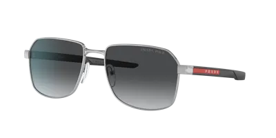 Prada Linea Rossa Man Sunglasses Ps 54ws In Polar Grey Gradient