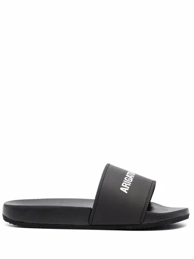 Axel Arigato Logo-print Slides In Black