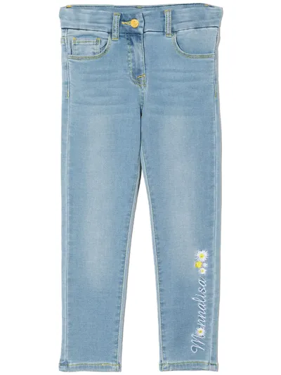 Monnalisa Tweety Bird Denim Jeans Mommalisa Kids In Blue