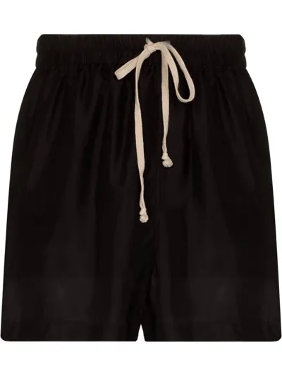 Rick Owens Phleg Drawstring-waist Track Shorts In Black