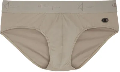 Rick Owens Beige Champion Edition Organic Cotton Briefs In 08 Pearl