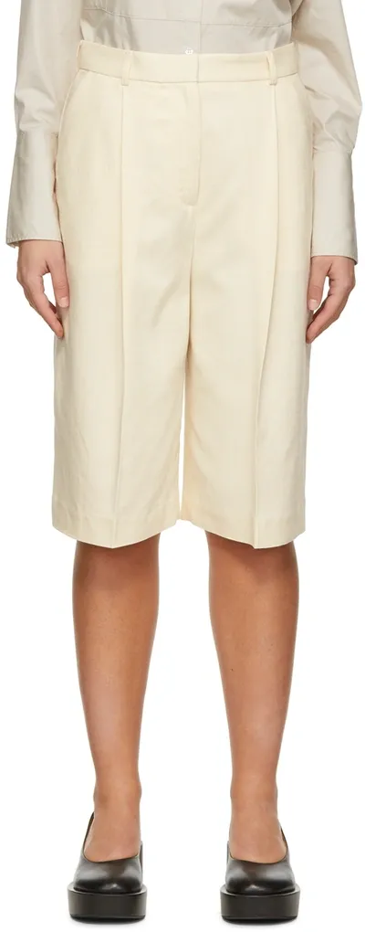 House Of Dagmar Off-white Malin Shorts In Natural