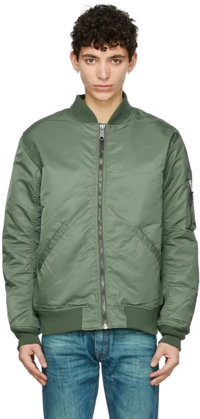 Schott Green Flight Bomber Jacket In Sage