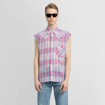 Isabel Marant Check-print Sleeveless Shirt In Pink