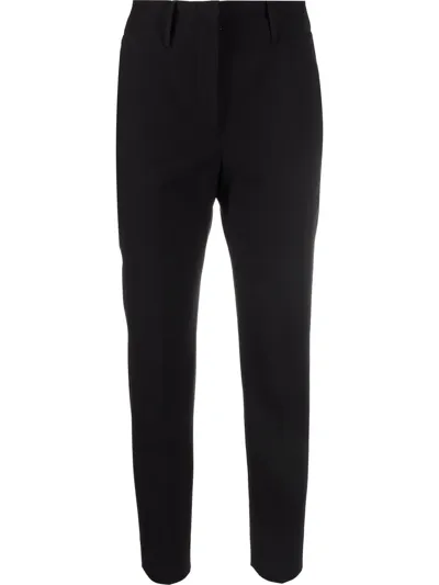 Incotex Cropped Virgin-wool Trousers In Black