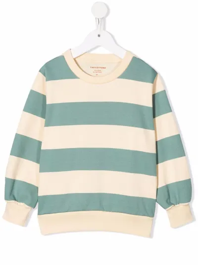 Tiny Cottons Kids' Stripe-print Sweatshirt In Neutrals