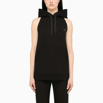 Burberry Cotton Sweatshirt With Frontal Print - Atterley In Black