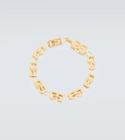 Givenchy G Cube Gold Tone Bracelet In Golden Yellow