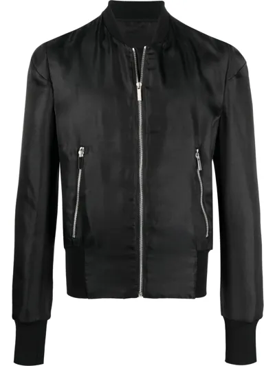 Sapio Rib-trimmed Bomber Jacket In Black