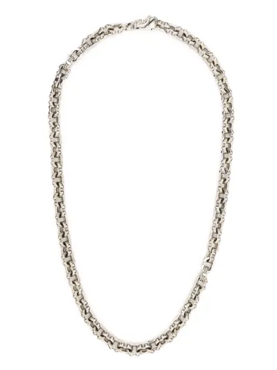 Emanuele Bicocchi Spiked Chain-link Necklace In Silber