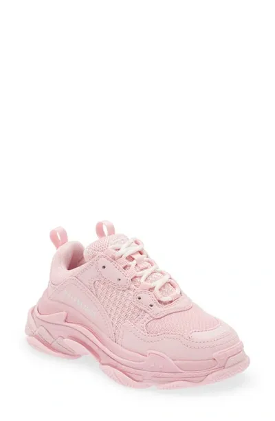 Balenciaga Kid's Triple S Tonal Chunky Sneakers, Toddler/kids In Light Pink