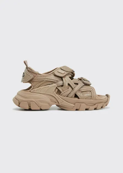 Balenciaga Kid's Caged Mesh Sport Sandals, Baby/todder/kids In Beige