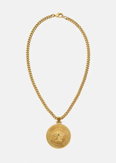 Versace Medusa Biggie Necklace In Gold