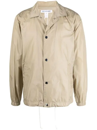 Comme Des Garçons Shirt Nylon Back Printed Jacket In Beige