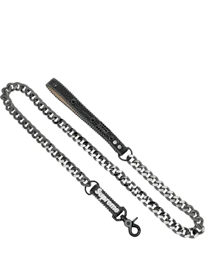 Supreme X B.b. Simon Studded Dog Leash "ss22" In Silber