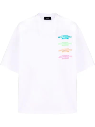 We11 Done Logo-print T-shirt In Weiss