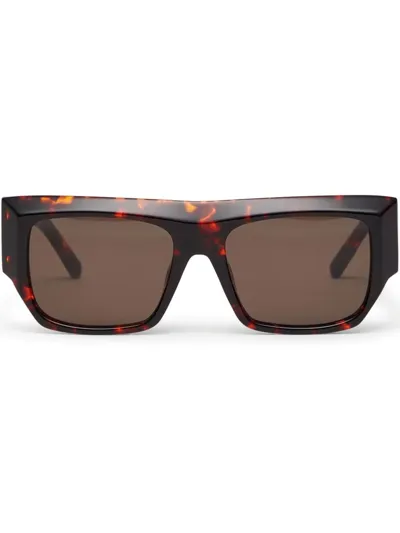 Palm Angels Blanca Square-frame Sunglasses In Brown