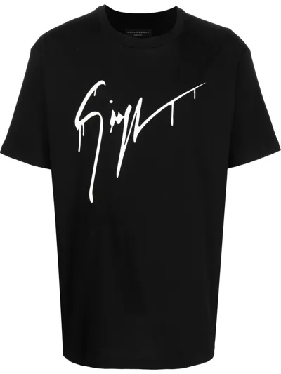 Giuseppe Zanotti Logo T-shirt In Black