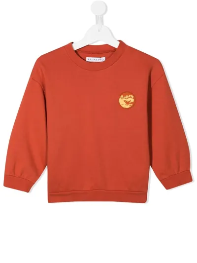 Rejina Pyo Kids' Luka Logo-patch Organic Cotton Sweatshirt In Red