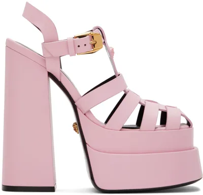 Versace La Medusa Platform Sandals, Female, Pink, 41