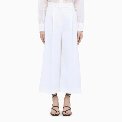 Max Mara White Lerici Cropped Trousers