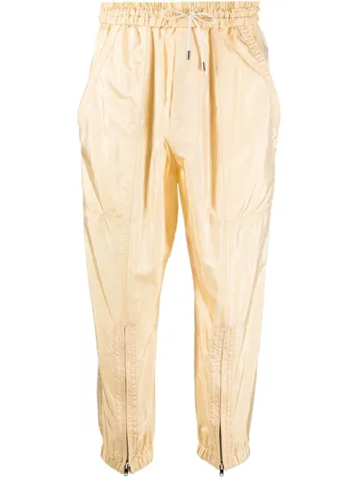 Isabel Marant Lahore Tapered Cropped Trousers In Yellow