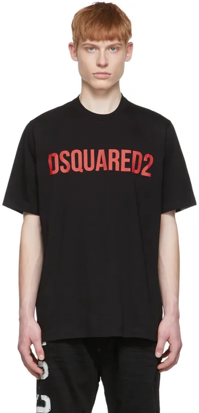 Dsquared2 Black Cotton T-shirt