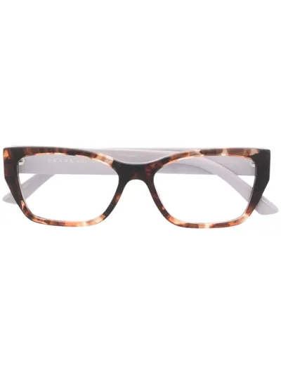 Prada Wayfarer-frame Glasses In Brown