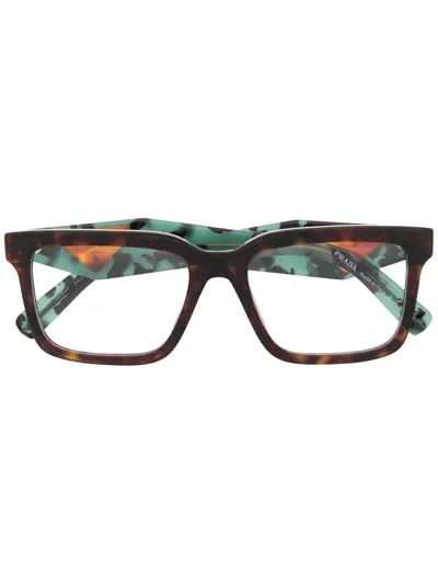 Prada Square-frame Glasses In Brown