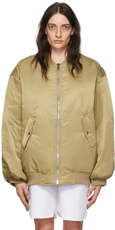 The Frankie Shop Astra Oversized Shell Bomber Jacket In Neutral