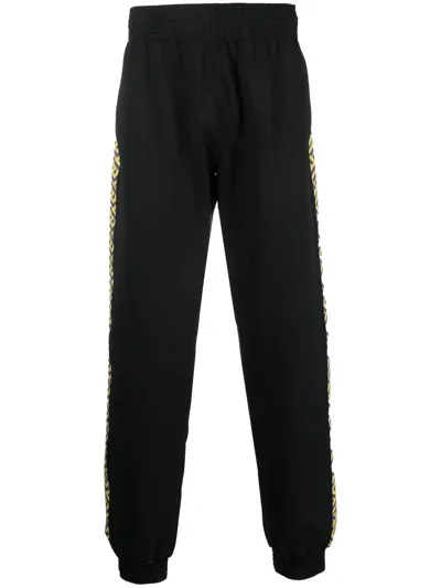 Versace Greca-print Track Pants In 블랙