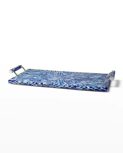 Ladorada 20" X 10" Blue Almendro Serving Board