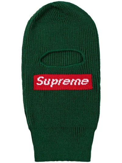 Supreme X New Era Box-logo Balaclava In Green