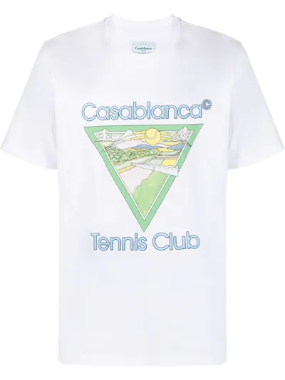 Casablanca Tennis Club Graphic-print T-shirt In Tennis Club Icon