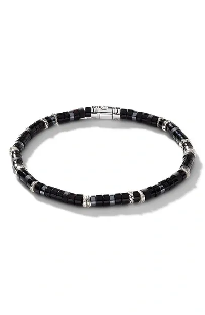 John Hardy Women's Chain Classic Sterling Silver, Black Onyx & Hematite Bead Bracelet