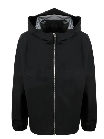 Givenchy 4g Zip Windbreaker Jacket In Black