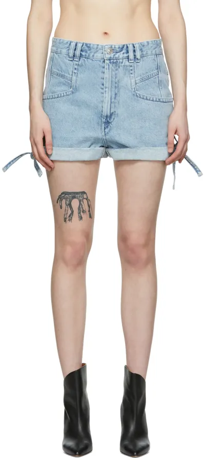 Isabel Marant Blue Naesqui Shorts In 30lu Light Blue