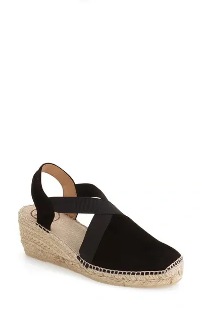 Toni Pons 'tona' Espadrille Wedge In Black Suede