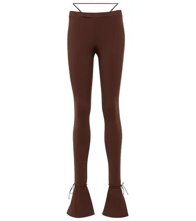 Nensi Dojaka Flared Leggings In Brown