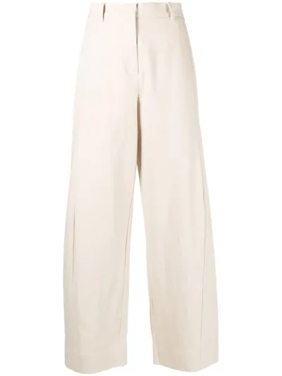 Holzweiler Vidda High-waisted Wide-leg Trousers In Neutrals