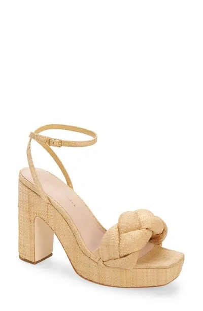 Loeffler Randall Women's Fae Platform Sandal In Natural Straw