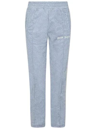 Palm Angels Lurex Track Trousers In Silver