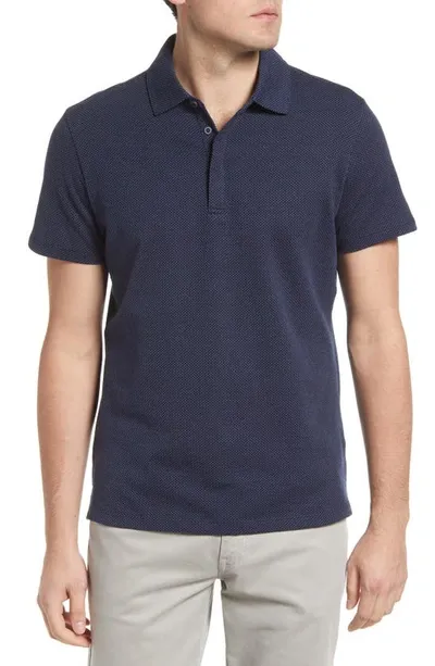 Robert Barakett Creston Short Sleeve Cotton Polo In Klondike Blue