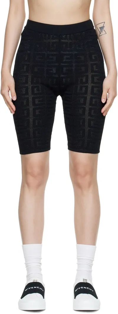 Givenchy 4g Jacquard Cycling Shorts In Black